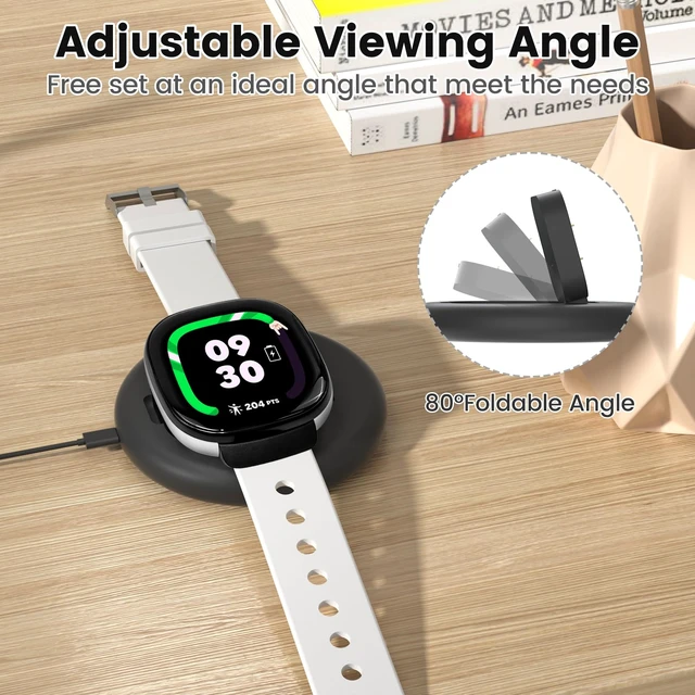 Alt view image 3 of 7 - Foldable Charging Stand Compatible with Google Fitbit Ace LTE Portable & Magnetic Charger with 3.3 Feet Charging Cord for Kids