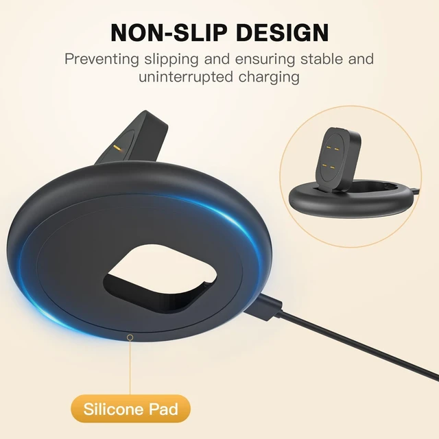 Alt view image 5 of 7 - Foldable Charging Stand Compatible with Google Fitbit Ace LTE Portable & Magnetic Charger with 3.3 Feet Charging Cord for Kids