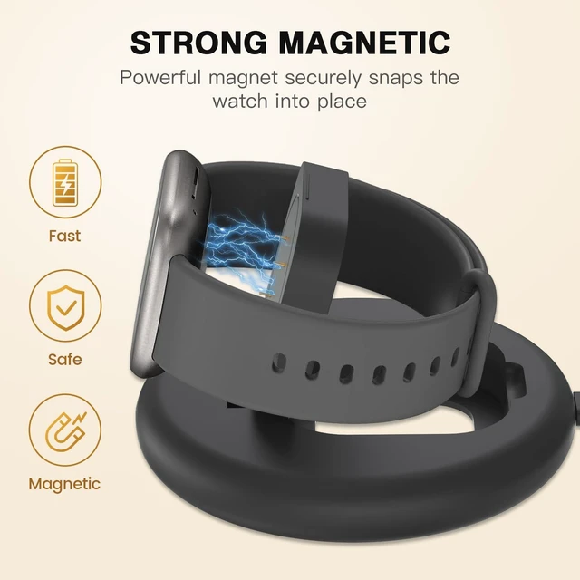 Alt view image 4 of 7 - Foldable Charging Stand Compatible with Google Fitbit Ace LTE Portable & Magnetic Charger with 3.3 Feet Charging Cord for Kids