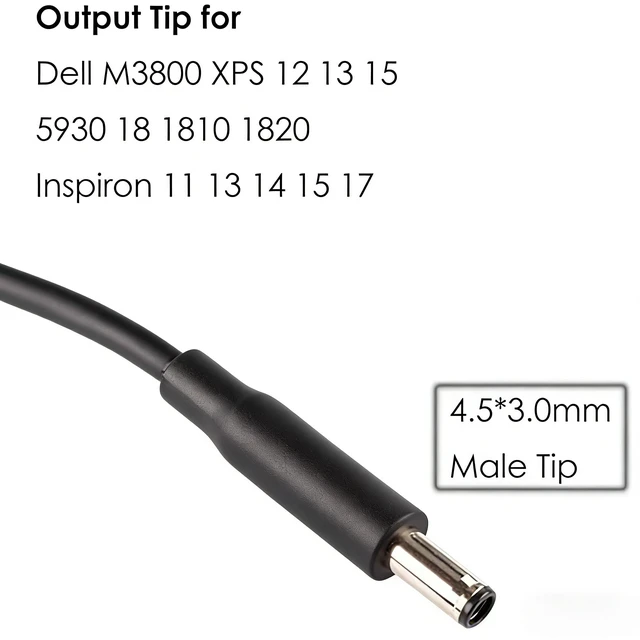Alt view image 6 of 6 - 7.4mm to 4.5mm Connector for Dell Laptop Charger Adapter and Tip Converter for XPS, Latitude, Inspiron, Chromebook (Pack of 2)