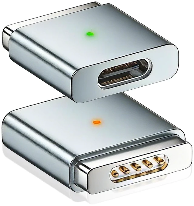Main image of USB-C to Mags 2 Adapter Compatible with Apple MacBook, MagSafe 2 T-Tip Magnetic Charging Converter (Sky Blue, Air/Pro (2013-2015))