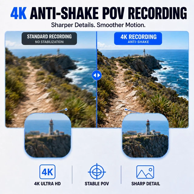 Alt view image 6 of 7 - AI Smart Glasses with Camera, 4K HD Recording, 32GB Storage Object Recognition, Open-Ear Speakers, Bluetooth Calling, Transparent Lenses, WiFi Transfer and Touch Controls