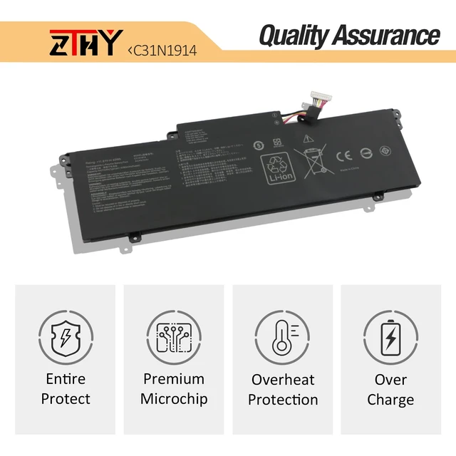 Alt view image 3 of 7 - C31N1914 Laptop Battery for Asus ZenBook 14 UX425UG UM425QA UX435EA UX435EG UX425QA UM425UG Ultralight UX435EAL ExpertBook B7 Flip B7402 B7402F B7402FEA-L90074R B7402FEA-L90186R