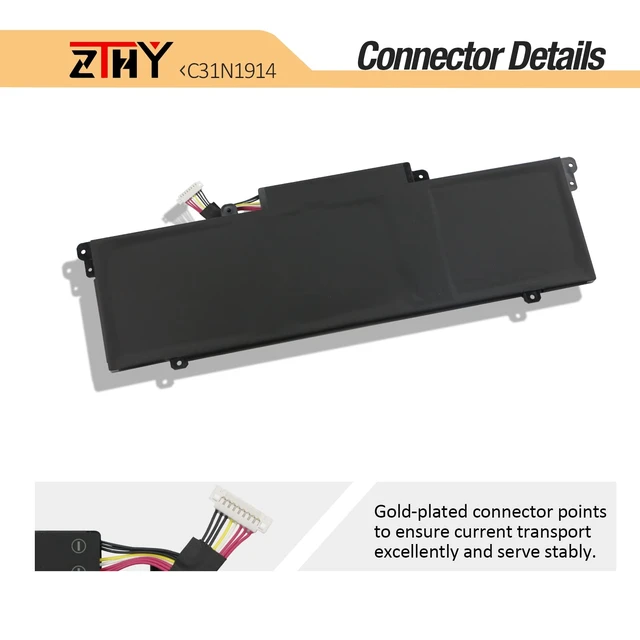 Alt view image 4 of 7 - C31N1914 Laptop Battery for Asus ZenBook 14 UX425UG UM425QA UX435EA UX435EG UX425QA UM425UG Ultralight UX435EAL ExpertBook B7 Flip B7402 B7402F B7402FEA-L90074R B7402FEA-L90186R