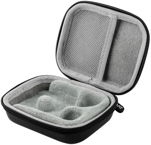 Main image of ZiiGaat PELLEPOD Leather Earbud Case, Waterproof IEM Storage Box Hard Carrying Bag, Protective Storage Box, Fit for In Ear Monitor Earphone ZS10 Pro EM6L EW300 SuperMix 4 Rumba, Black