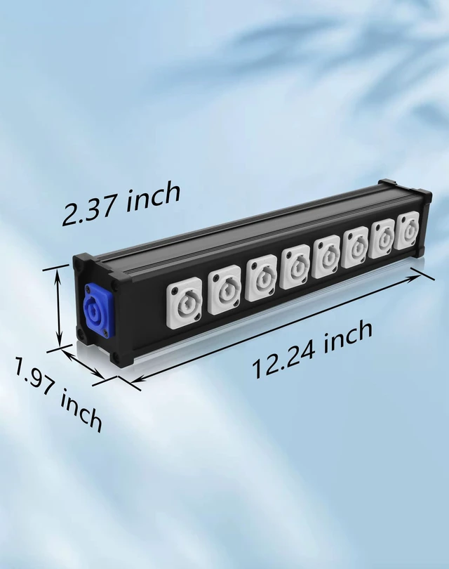 Alt view image 7 of 7 - 8 Channel Multi PowerCon Power Cable Breakout for Stage Lights, LED Screens, Moving Heads & Pro Audio and More