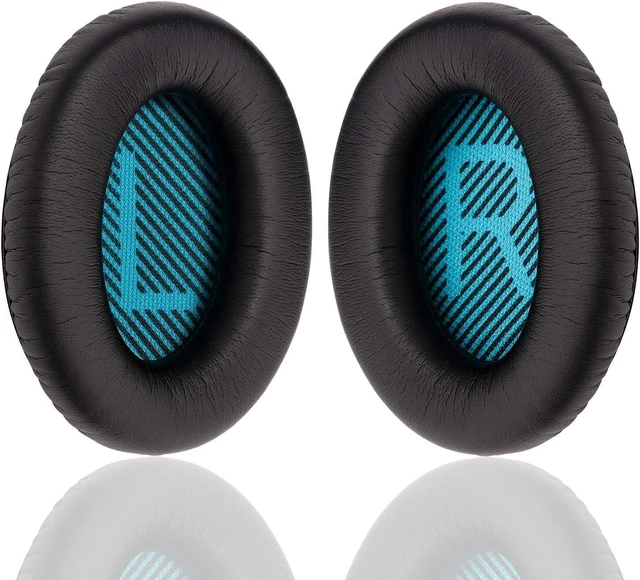Main image of Replacement Ear Pads for Bose QC15, QC25, QC35 and AE2 EarPads Cushions for Bose Quietcomfort 35/ Quiet Comfort 25/ QC2/ SoundTrue and SoundLink, Soft Protein Leather, Memory Foam