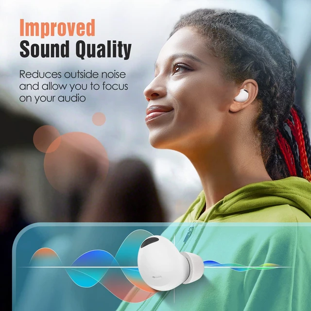 Alt view image 7 of 7 - Memory Foam Tips for Samsung Galaxy Buds 2 Pro, No Silicone Eartips Pain, Anti-Slip Replacement Ear Tips, Fit in the Charging Case, Reducing Noise Earbuds, 3 Pairs (Assorted Sizes S/M/L, Gray)