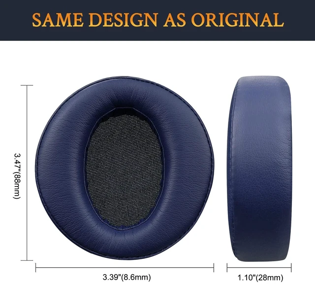 Alt view image 5 of 5 - Professional Earpads Cushions Replacement for Sony MDR-XB950 XB950BT XB950B1 XB950N1 XB950AP Over-Ear Headphones, Ear Pads with Softer Protein Leather, Noise Isolation Memory Foam - Blue