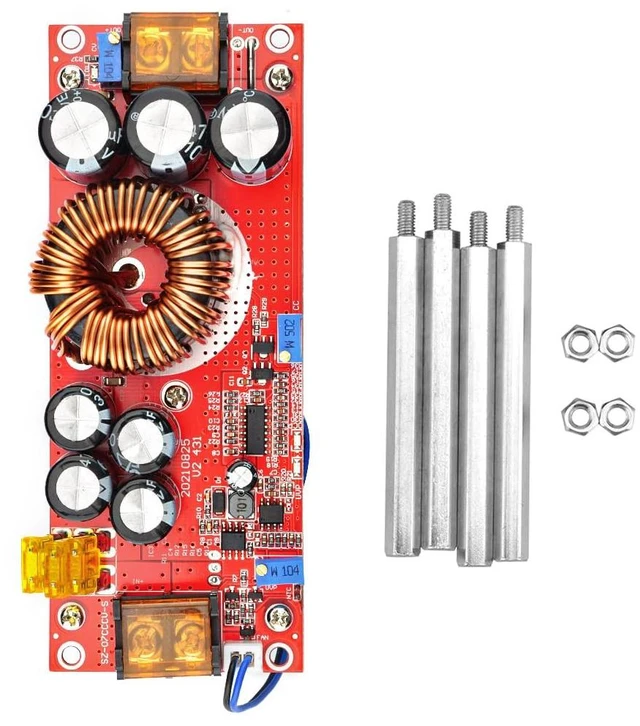 Alt view image 7 of 7 - 1800W Boost Converter, 40A DC-DC Boost Car Step-up Power Supply Module Adjustable Voltage Converter 10-60V to 12-90V