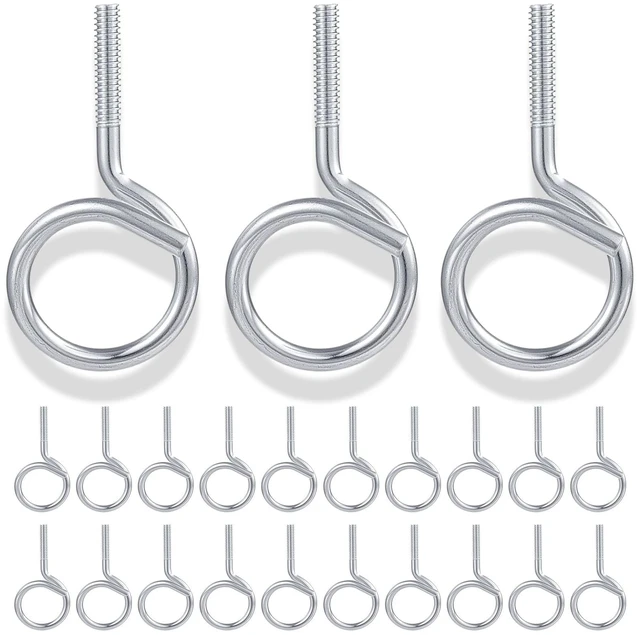 Main image of 200 Pcs 1/4"-20 Machine Threaded Bridle Rings 1-1/4" Diameter Heavy Duty Bridle Wiring Rings Cable Hangers for Low Voltage Cable Pipe Management