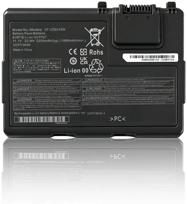 Main image of CF-VZSU1AW Battery 11.1V 22Wh 2200mAh Li-ion Replacement Laptop Battery for Panasonic Toughbook CF-33 Series MK1 MK2 MK3 Rechargeable