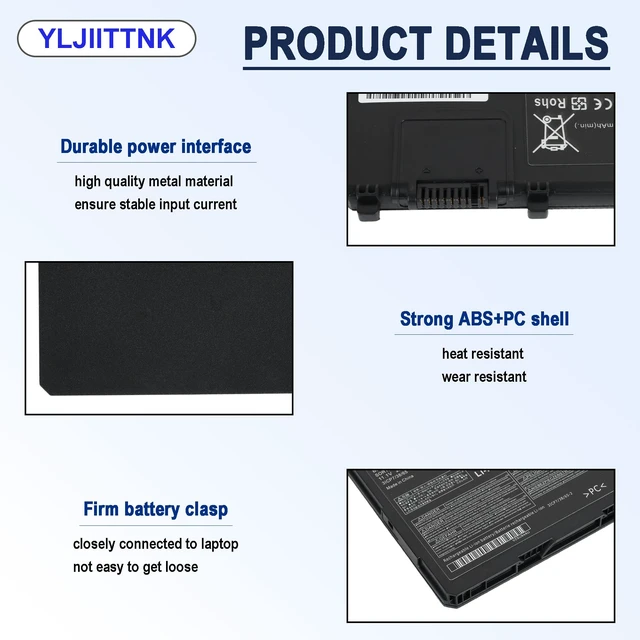 Alt view image 4 of 7 - CF-VZSU1AW Battery 11.1V 22Wh 2200mAh Li-ion Replacement Laptop Battery for Panasonic Toughbook CF-33 Series MK1 MK2 MK3 Rechargeable