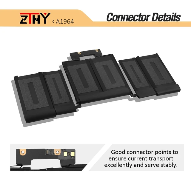 Alt view image 4 of 7 - A1964 A1989 A2251 Laptop Battery Replacement for MacBook Pro 13 Inch A1989 A2251 (2020) EMC 3214 3358 3348 MR9T2LL/A MR9U2LL/A MR9V2LL/A MV962LL/A MV972LL/A MV982LL/A MV992LL/A 58Wh