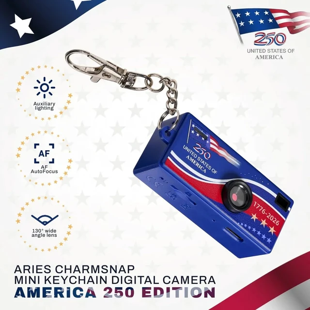 Alt view image 2 of 7 - CharmSnap Mini Keychain Digital Camera 2MP 1080P Full HD, Portable Pocket Point & Shoot Camera (America 250)