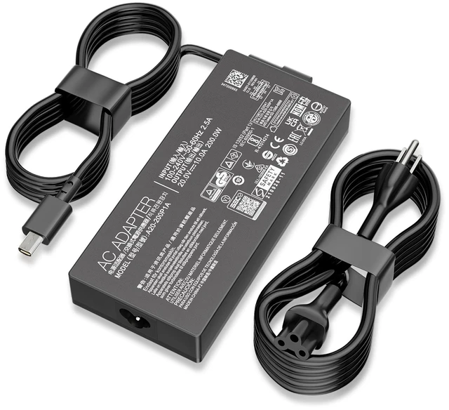 Main image of Ac Adapter 200w Adp-200jb K Power Supply Fit for Asus Rog Zephyrus G14 G16 Ga605w Gu605 Ga605 Tuf Gaming A14 Fa401 and Proart Px13 P16 H7606 Pz13 Hn7306 Laptops Charger Rectangle Connector