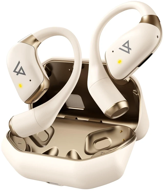 Main image of SoundFree S40 Open Ear Earbuds, Bluetooth Headphones 8.3g lightweight fit with titanium ear hooks, 40H battery, ENC calls and IP55 protection for sports and daily use