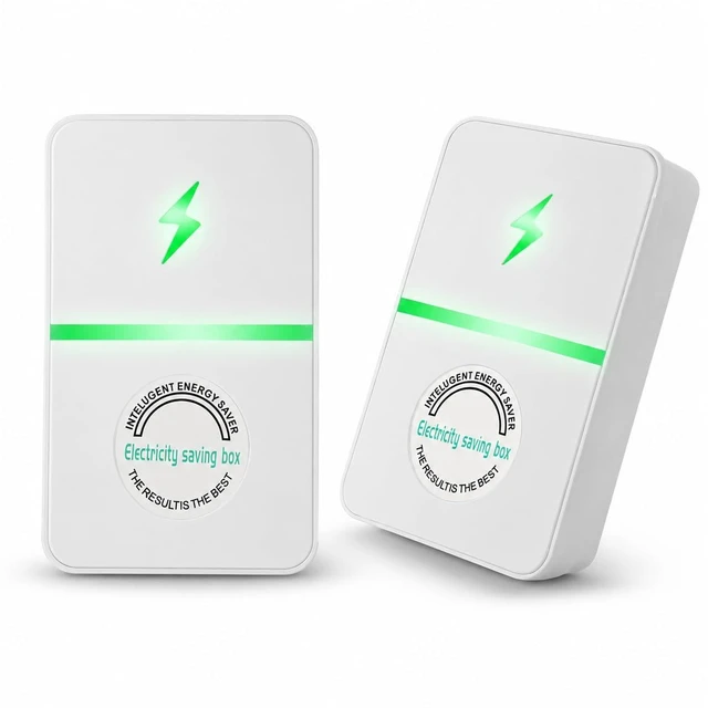 Main image of Smart Energy Saver Plug, Voltage Optimizer & Surge Protector, 2 Pack Compact plug-in design with LED status indicator and automatic overheat shutoff for indoor home or office outlets