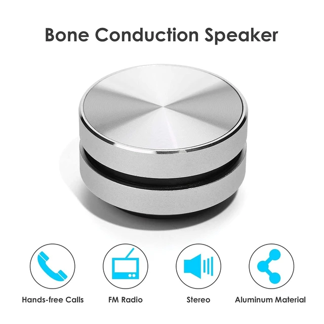 Alt view image 2 of 7 - Bone Conduction Speaker, True Wireless Speakers Mini Portable Stereo Sound Creative Speaker Compatible with iPhone, iPad, Samsung, Tablets and More Box, (2pcs Silver)