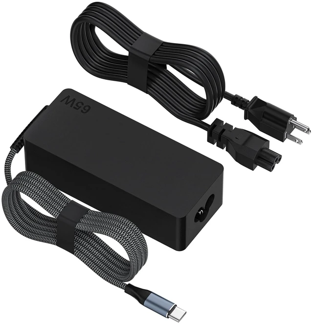 Main image of 65W USB C Laptop Charger for Lenovo ThinkPad T14/T14s/T15, Yoga, ThinkBook & Chromebook Fast AC Power Adapter Home & Office Fast Charging Laptop Charger for Lenovo