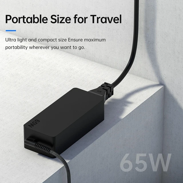 Alt view image 5 of 6 - 65W USB C Laptop Charger for Lenovo ThinkPad T14/T14s/T15, Yoga, ThinkBook & Chromebook Fast AC Power Adapter Home & Office Fast Charging Laptop Charger for Lenovo