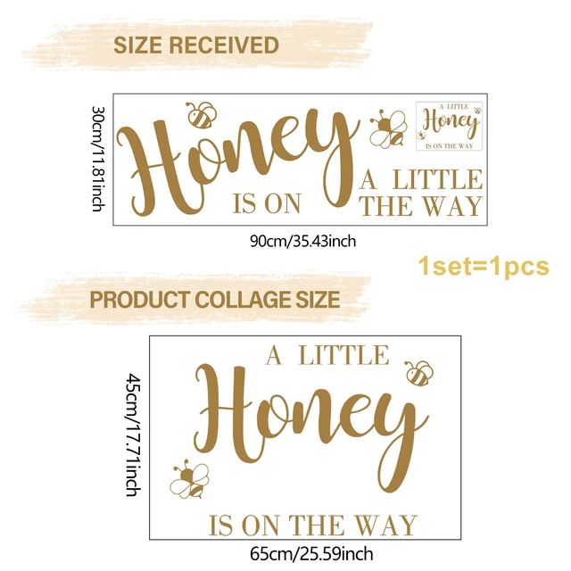 Alt view image 2 of 7 - A Little Honey is on The Way Wall Decal,Bee Them Welcome Baby Shower Decor,Gender Reveal Balloon Arch Backdrop Wall Decor for Baby Party,boy and Girl Gender Reveal Backdrop Decor (Bee Them Decal)