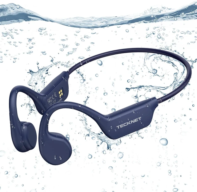 Main image of Bone Conduction Headphones, IP68 Waterproof Swimming Headphones with MP3 Mode 32GB Memory, Up to 10 Hours Playtime, Bluetooth 6.0 Wireless Open Ear Headphone Secure Fit for Running, Fitness