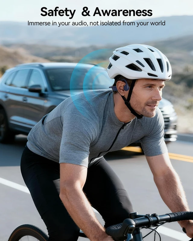 Alt view image 4 of 7 - Bone Conduction Headphones, IP68 Waterproof Swimming Headphones with MP3 Mode 32GB Memory, Up to 10 Hours Playtime, Bluetooth 6.0 Wireless Open Ear Headphone Secure Fit for Running, Fitness