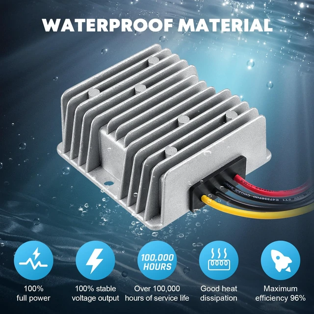 Alt view image 4 of 7 - DC 12V Step Up to 24V 10A 240W DC Boost Converter Waterproof Voltage Regulator Module Transformer for Golf Cart Club Car LED Strip Light