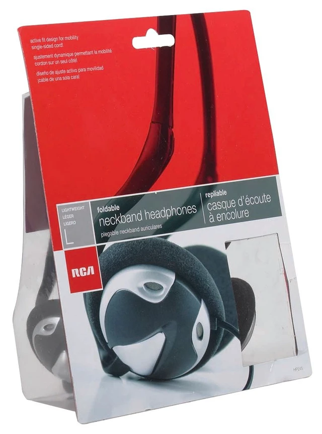 Alt view image 2 of 2 - HP245 Folding Neckband Style Headphone for Smartphones, Tablets, MP3 Players