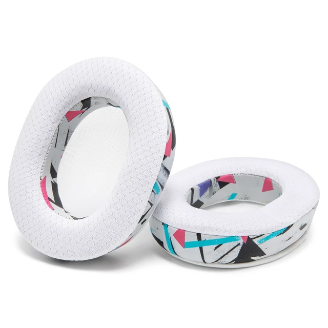 Alt view image 6 of 7 - Freeze Rig 800 & 900 - Cooling Gel Earpads for RIG 800 Pro & 900 Max Made by Wicked Cushions Also fits RIG 600 Pro & 700 HX, Boost Comfort & Sound Isolation 90's White