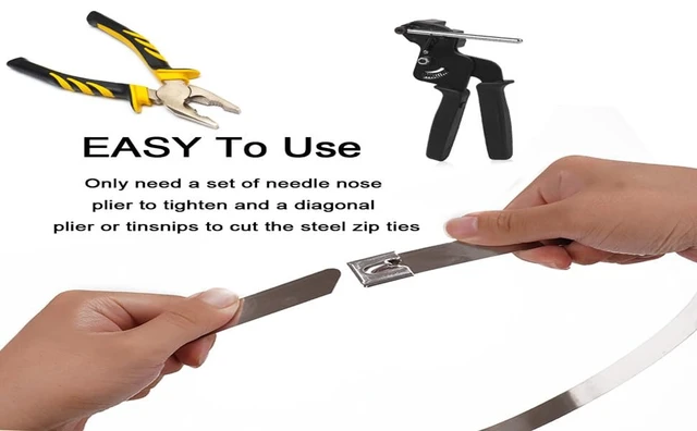 Alt view image 7 of 7 - Extra-Long Metal Zip Ties, 600 Lbs 48 Inch Stainless Steel Cable Ties 30Pk Heavy Duty Industrial Tie Wraps, Heat & Corrosion Resistant for Exhaust Wrap, Farms Fence, Outdoor & Auto Repair