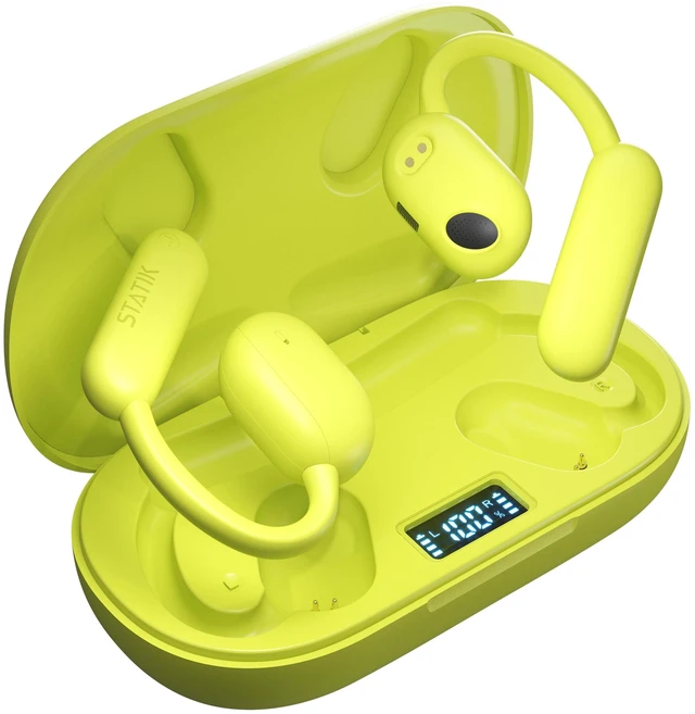 Main image of Aktive Open Ear Bluetooth Earbuds - Wireless Earphones, Fast Charging & 10 Hours Long Lasting Battery, Comfortable Secure Fit, IPX5 Water Resistant - Yellow