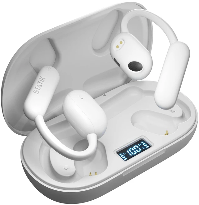 Main image of Aktive Open Ear Bluetooth Earbuds - Wireless Earphones, Fast Charging & 10 Hours Long Lasting Battery, Comfortable Secure Fit, IPX5 Water Resistant - White