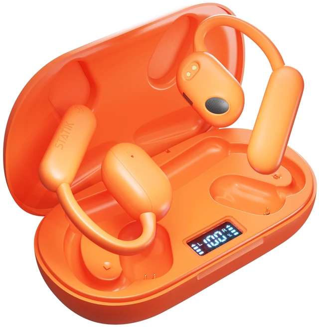 Main image of Aktive Open Ear Bluetooth Earbuds - Wireless Earphones, Fast Charging & 10 Hours Long Lasting Battery, Comfortable Secure Fit, IPX5 Water Resistant - Orange
