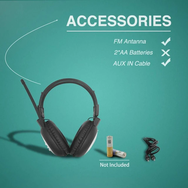 Alt view image 3 of 7 - Wireless Personal FM Radio Headphones Ear Muffs with Best Reception Portable Headset with Radio Built in for Walking, Jogging, Daily Works Powered by 2 AA Batteries (Not Included)