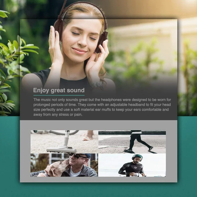 Alt view image 6 of 7 - Wireless Personal FM Radio Headphones Ear Muffs with Best Reception Portable Headset with Radio Built in for Walking, Jogging, Daily Works Powered by 2 AA Batteries (Not Included)
