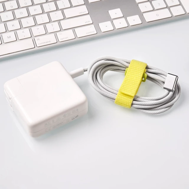Alt view image 2 of 7 - Cinch Straps - 8" (6-Pack) Limelight Cord Keeper Wraps for Appliances and Home Office Cable Management