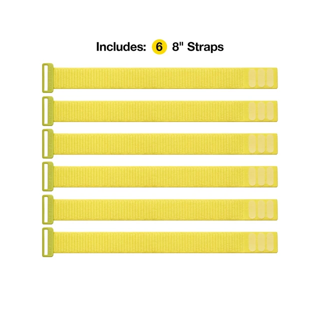 Alt view image 3 of 7 - Cinch Straps - 8" (6-Pack) Limelight Cord Keeper Wraps for Appliances and Home Office Cable Management