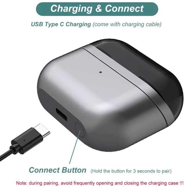 Alt view image 3 of 6 - Charging Case for Samsung Galaxy Buds 3 FE (SM-R420) Earbuds 400mAh Portable Charger Case Cover for Galaxy Buds 3 FE