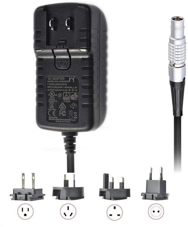 Main image of Teradek Power Adapter FGG 0B 2-pin with US EU Plugs for Z CAM E2 Flagship Teradek Cube Hollyland Cosmo 600 Universal AC Plug (BX-1203000)
