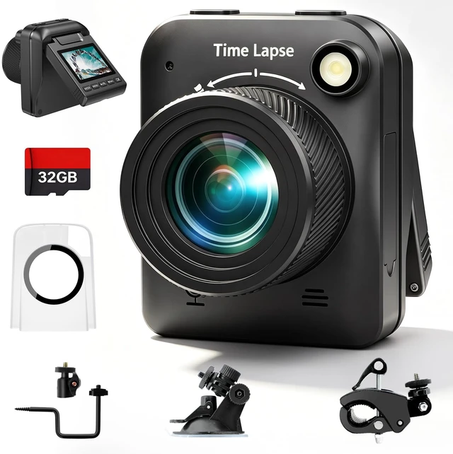 Main image of 2026 Upgraded 4K Time Lapse Camera Outdoor Construction Plant Weather Life, Manual Focus, IP66 Waterproof, 6 Month Battery Life, 32GB TF Card Included