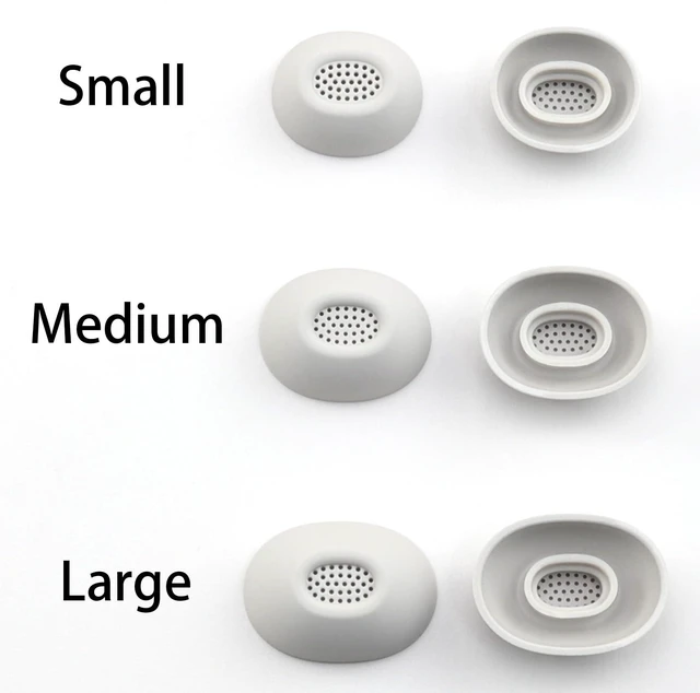 Alt view image 5 of 6 - Replacement Ear Tips for Bose QuietComfort Ultra Earbuds 2nd Gen 3 Pairs (White, Assorted S/M/L), Silicone Ear Tips