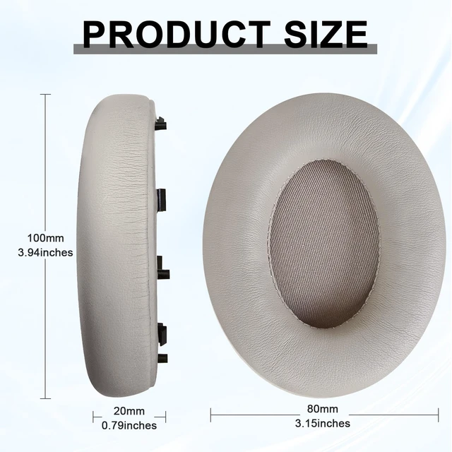 Alt view image 2 of 7 - Replacement Ear Pads for Sony WH-1000XM4 (WH1000XM4) Over-Ear Headphones, Ear Cushions, Headset Earpads, Ear Cups Cover with Soft Protein Leather (Gold)