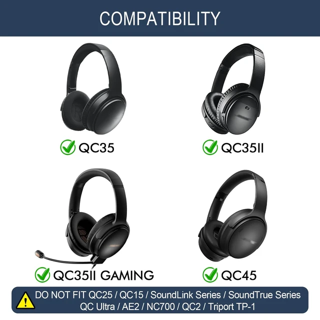 Alt view image 2 of 7 - Headband Cover for Bose QC35 & QC35 ii & QC45 - Black for (QuietComfort35 & Quiet Comfort35 ii & QuietComfort 45) Headphones, Headstrap Pad Repair Part, Easy Installation
