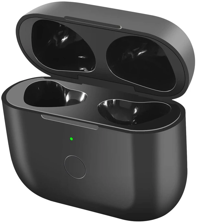 Main image of Wireless Charging Case Replacement Compatible with AirPod 3rd Generation, Air Pod 3 Charger Case with Bluetooth Pairing Sync Button Without Earbuds, Black