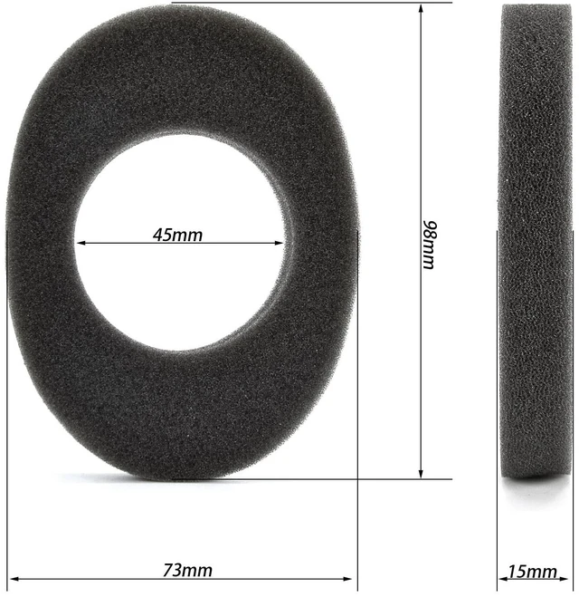 Alt view image 4 of 4 - Cooling Gel Ear Pads Hearing Protector Replacement Ear Cushion for 3m worktunes Pads Replacement Ear Cushions (5 Pairs Hollow Acoustic Foam)