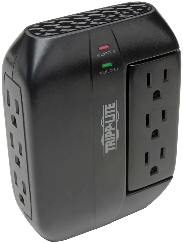 Main image of Eaton SWIVEL6 Surge Protector 6 Rotating Outlets Power Strip 1200 Joules, Direct Plug-in, EMI/RFI Line Noise Filtering, Manufacturer's & $20,000 Insurance