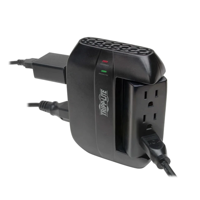 Alt view image 2 of 7 - Eaton SWIVEL6 Surge Protector 6 Rotating Outlets Power Strip 1200 Joules, Direct Plug-in, EMI/RFI Line Noise Filtering, Manufacturer's & $20,000 Insurance