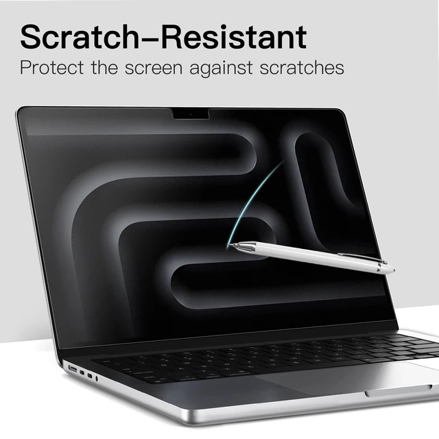 Alt view image 5 of 6 - Matte Screen Protector for MacBook Pro 14" (M1-M5), 2-Pack for MacBook Pro 14" (2026-2021), Anti-Glare Matte Film, Anti-Fingerprint Coating, Scratch Protection